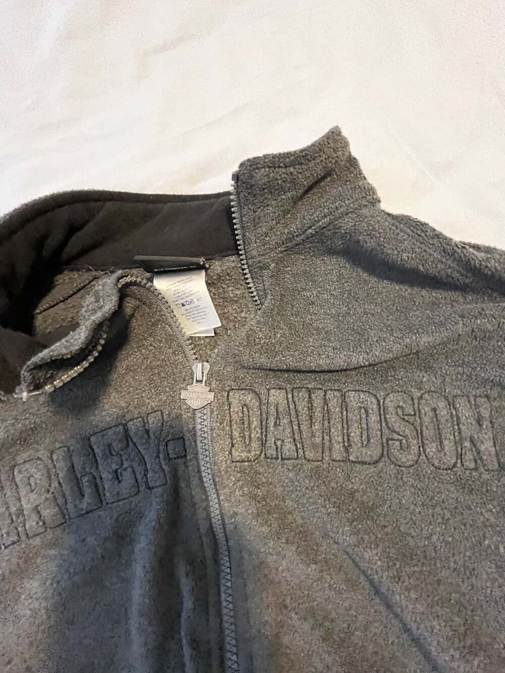Harley-Davidson Road Rebel Grey Fleece Moto Jacket 🏍️ - Picture 3 of 6